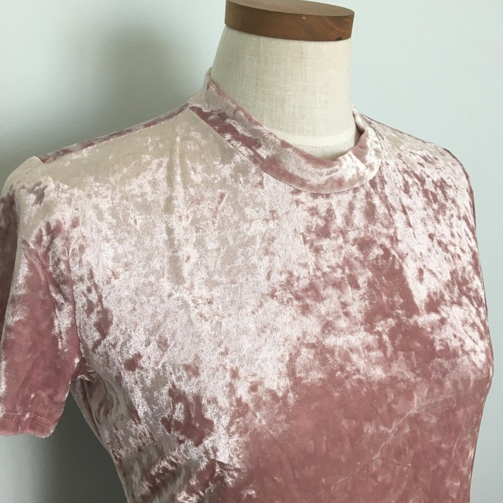 As U Wish Velvet Dress Sz Large Light Pink/ Mauve